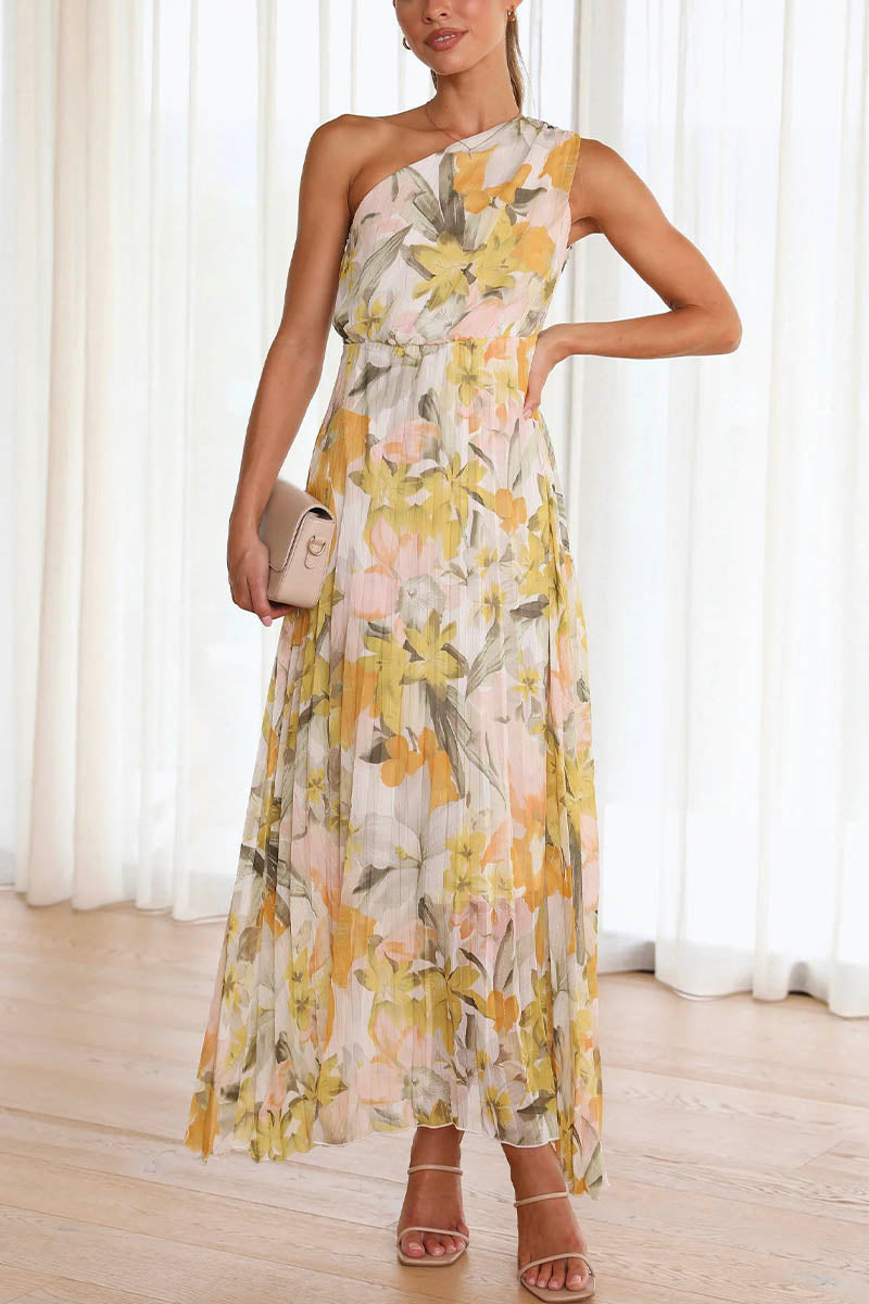 Caprice - Off-the-Shoulder Printed Dress