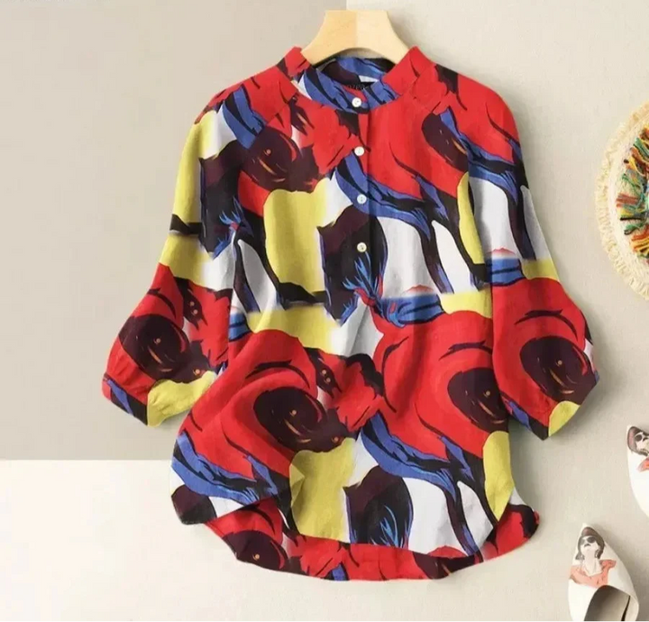 Victoria | Baroque Print Blouse