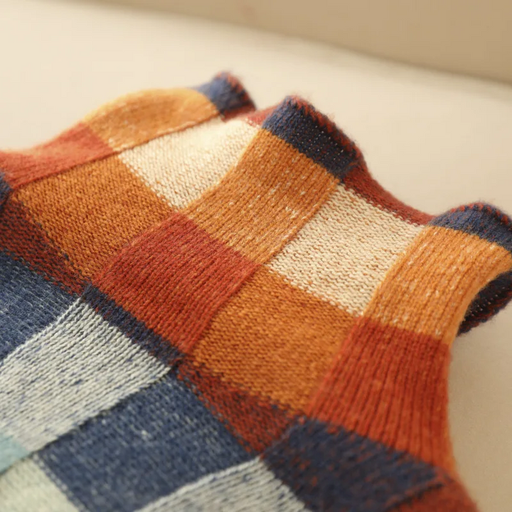 Celine | Cashmere Patchwork Turtleneck Sweater