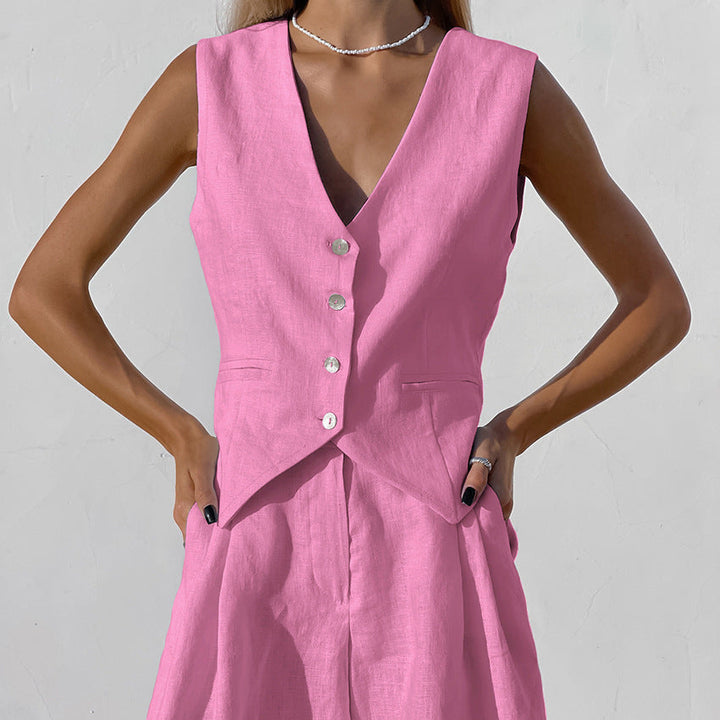 Ayessa - Tailored Vest and Shorts Set