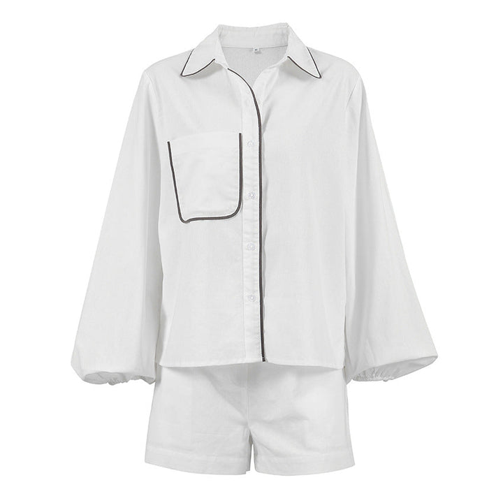 Marian - Belted Button-Up Set