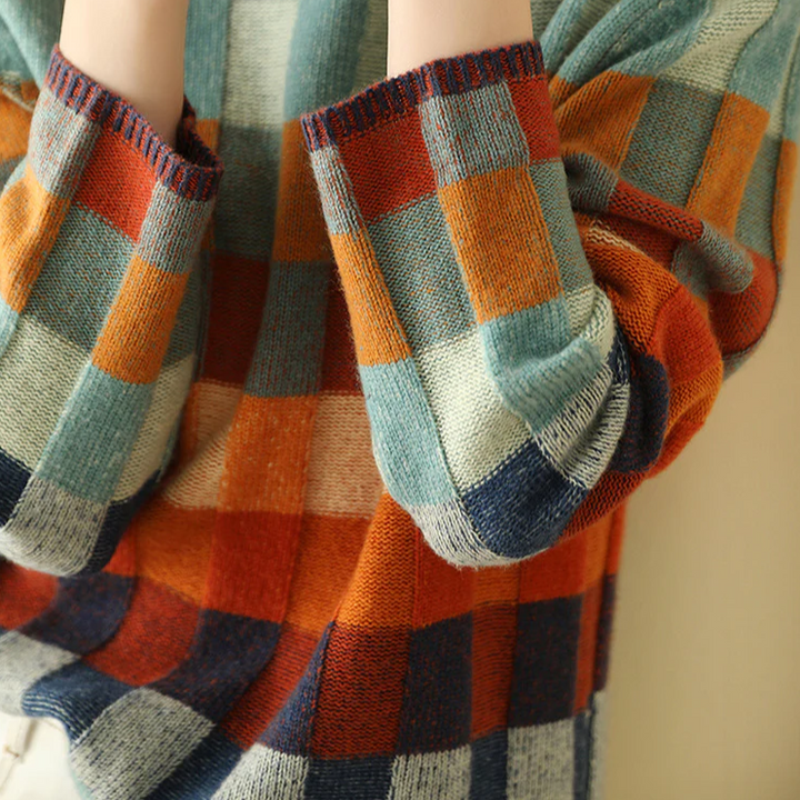 Celine | Cashmere Patchwork Turtleneck Sweater